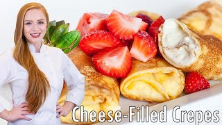 CheeseFilled Crepes  Russian Nalesniki Recipe [upl. by Eli]