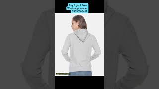 Buy 1 get 1 Free 1 PCs womens stitched fleece printed hoodie [upl. by Hardden]