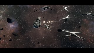 Battlestar Galactica Deadlock Gameplay Pegasus VS SIX Cylon Basestars [upl. by Iveel136]