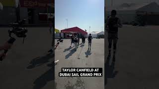 Taylor Canfield walking out for practice racing at the Dubai Sail Grand Prix sailgp [upl. by Aihsital]