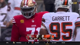 Trent Williams vs Myles Garrett 2023  OL vs DL Matchup [upl. by Nylirret724]