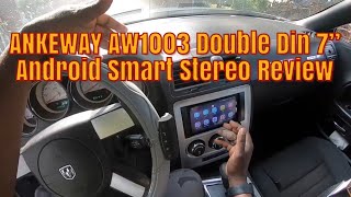 2021 ANKEWAY AW1003 7” 1G  16G Double Din Android Smart Car Stereo Review [upl. by Assenyl]