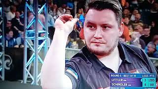 Martin Schindler Broke 9 Darter  UK OPEN Ladbrokes 2024 [upl. by Naitirb]