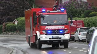 Starkregen sorgt für Unwettereinsätze Einsatzfahrten Freiwillige Feuerwehr Uetersen [upl. by Assele305]