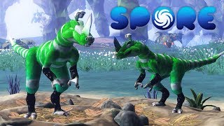 ESTO SÍ QUE SE PARECE POR FIN A UN DINOSAURIO JAJAJA SPORE JURASSIC PLANET [upl. by Eisoj502]