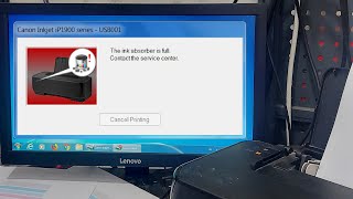 Reset Printer Canon The ink absorber is full Reset Canon iP1980 iP1880 Clear Waste Ink Counter [upl. by Crellen]