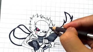 How to draw Sans Cross Sans XTale Undertale Cách vẽ Cross Sans đơn giản [upl. by Attenehs]