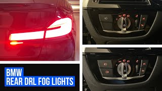 BMW G30F90  REAR DRL FOG LIGHTS  CODING [upl. by Manvel306]