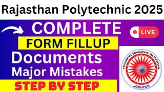 Rajasthan Polytechnic 2025 Application Form  Rajasthan Polytechnic Registration 2025 [upl. by Bahner756]