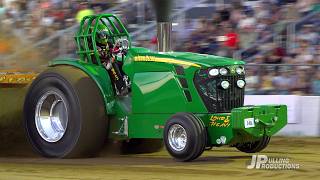 Tractor Pulling 2024 Pro Stock Tractors pulling at The Pullers Championship on Saturday [upl. by Weider]