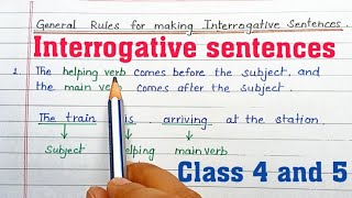 Interrogative sentencesClass 4 and 5EasywaybyAfroz [upl. by Naired]