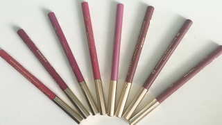 Milani Lipliners  ALL 8 SHADES  Review  Lipswatches [upl. by Alard]