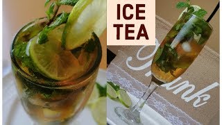 Lemon and mint ice teaഐസ് ടീ [upl. by Gelya]