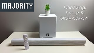 Majority K2 Soundbar amp Subwoofer  Unboxing Setup amp Giveaway [upl. by Vogel]