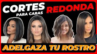 👉 CORTES de Pelo💇 para MUJERES con Cara REDONDA🔴 LOOK PARA ROSTROS REDONDOS 😶 [upl. by Annirtak]