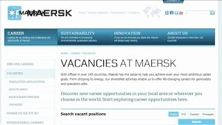 Applying for a job on the Maersk Careers Portal [upl. by Frans492]