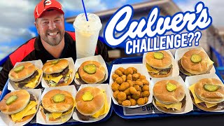 Culvers 10 Double Deluxe Butter Burger Challenge w Cheese Curds [upl. by Kellie]