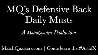 Defensive Back Daily Musts [upl. by Gow]