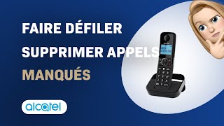 Comment Faire Défiler et Supprimer les Appels Manqués sur Alcatel F860 [upl. by Otrevlig]