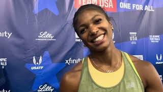 Gabby Thomas Has Eyes on 200m Gold After 2181 to Win US Olympic Trials [upl. by Tracey]