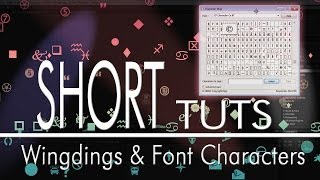 Wingding and Font Characters in After Effects [upl. by Karolyn]