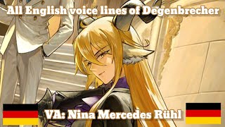 Arknights Degenbrechers EN voice lines [upl. by Aydan]