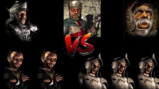 WOLF VS LIONHEART VS MARSHALL VS 2 SNAKES VS 3 RATS  Stronghold Crusader Ai Battle [upl. by Ambrosine]