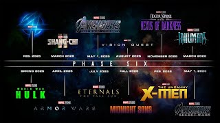 NEW MARVEL STUDIOS MULTIVERSE SAGA SLATE PHASE 57 20242028 All Films Confirmed and Rumored [upl. by Dniren930]