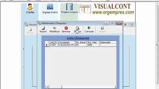 Asiento Contable Emisión de Cheques  Software Contable VisualCont  wwwvisualcontcom [upl. by Akimot]