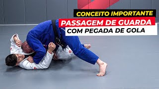 PASSAGEM DE GUARDA COM PEGADA DE GOLA  Técnica de jiujitsu  BJJPROTECH [upl. by Griff]