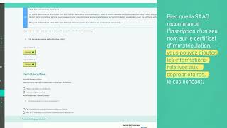 Tutoriel pour accepter le transfert d’un véhicule et le faire immatriculer dans SAAQclic [upl. by Naerad]