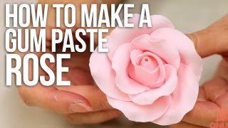 How to Make a Large Rose from Gum Paste  Cake Tutorials [upl. by Cinamod]