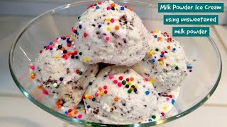 Milk Powder Ice Cream using unsweetened milk powder  Ice Cream recipe by Indian Yumm [upl. by Ailssa]