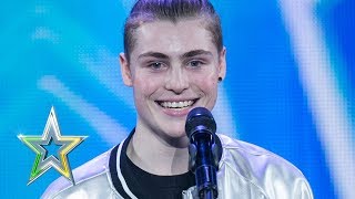 Zacc shows the IGT judges how to Vogue  Auditions Week 1  Ireland’s Got Talent 2018 [upl. by Shanleigh]