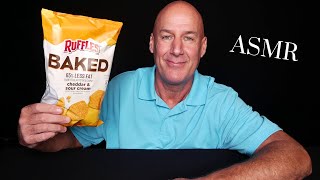 ASMR THANK YOU EVERYONERUFFLES BAKED CHEDDAR amp SOUR CREAM POTATO CHIPS EATING SOUNDS [upl. by Jehoash]