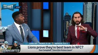 FIRST THINGS FIRST  Nick Wright SHOCKED Detroit Lions Are The BEST Team In The NFL [upl. by Rabelais983]