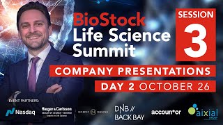 BioStock Life Science Fall Summit  Day 2 Session 3  October 2023 [upl. by Zedecrem]