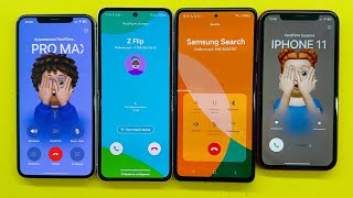 Incoming  Outgoing Call  FaceTime Samsung A72Z Flip3 vs IPhone 11IPhone 11 Pro Max [upl. by Pollard]