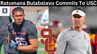 Ratumana Bulabalavu Commits To USC  USC Football Recruiting Update [upl. by Cahilly291]