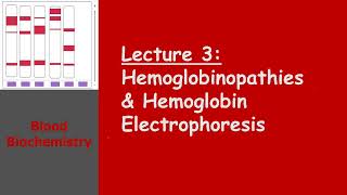 Blood Biochemistry  Hemoglobinopathies amp Hemoglobin Electrophoresis [upl. by Argyle]