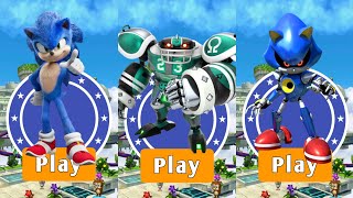 Movie Sonic 🆚 Linebacker Omega 🆚 Metal Sonic vs All Bosses Zazz Eggman All Characters Unlocked [upl. by Nosiram]