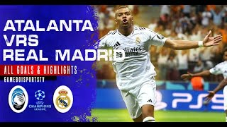 Real Madrid vs Atalanta22Eufa Champions league match highlightsall goalsmbappe viniScores2024 [upl. by Hairehcaz]