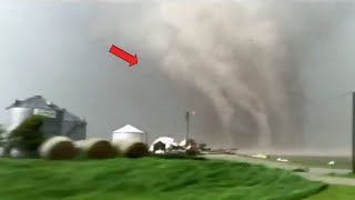 Giant Tornado Funnel Destroys Greenfield Iowa Tornado Damage Caught on Camera [upl. by Silenay]