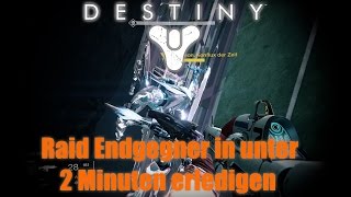 Destiny  RaidEndgegner in unter 2 Minuten erledigen Glitch [upl. by Donoho]