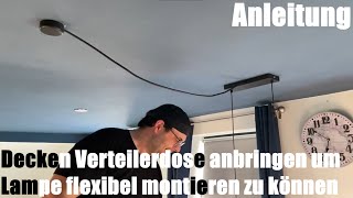 Decken Verteilerdose Affenschaukel bauen anbringen um Lampe flexibel montieren zu können Anleitung [upl. by Lonnard]