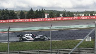 Honda 2021 F1 engine brutal downshift sound pops and bangs [upl. by Kant242]