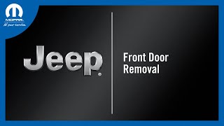 Front Door Removal  How To  2022 Jeep Gladiator amp Wrangler [upl. by Nemraciram]