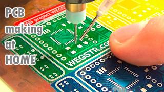 Making Professional PCB at Home  cnc WEGSTR [upl. by Bezanson]