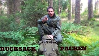 Outdoor Ausrüstung 26  RucksackInhalt für 3 Tage  wie einpacken [upl. by Nallac]