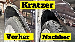 AUTO KRATZER ENTFERNEN Schaden für 0 EURO Repariert [upl. by Belak]